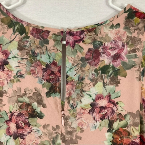 Adrianna Papell Floral Layered V-Neck Dress size 8 - Picture 11 of 12